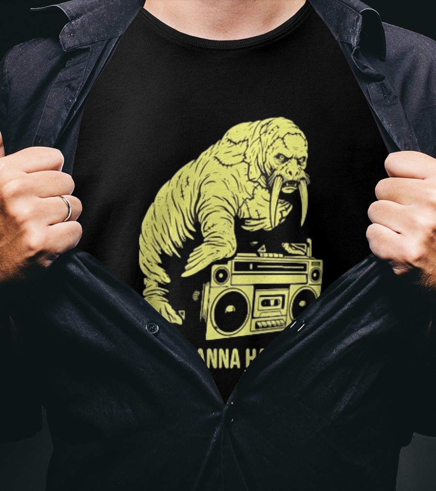 Walrus DJ Just Wanna Have Fun With Boombox T-Shirt