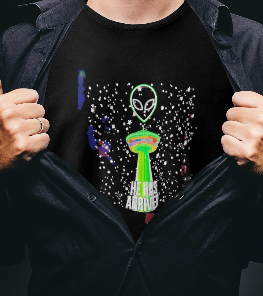 Wemby Spurs Alien He Has Arrived San Antonio Tower NBA Spurs T-Shirt