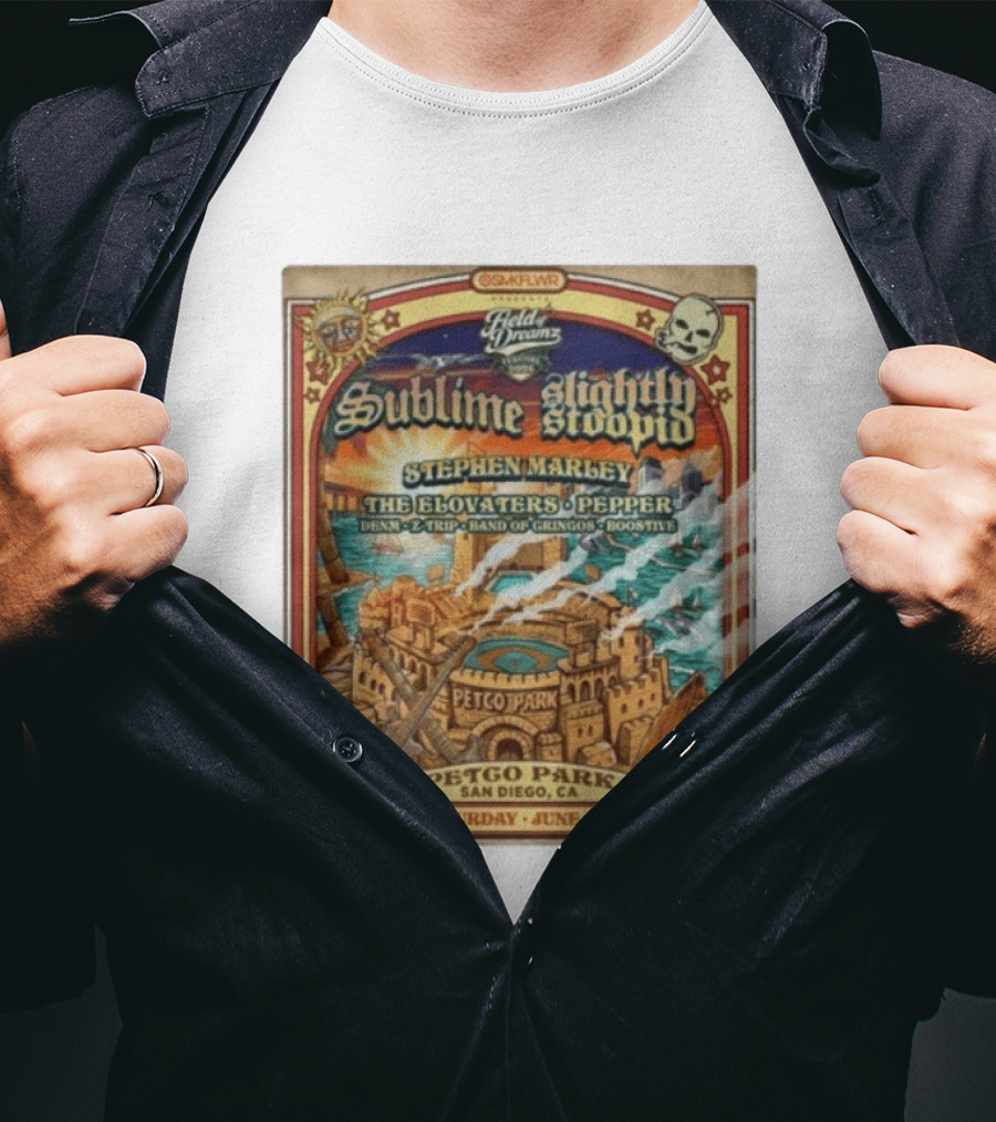 Sublime Slightly Stoopid Stephen Marley At Field Of Dreams Festival Petco Park Saturday June 13Th 2026 T-Shirt