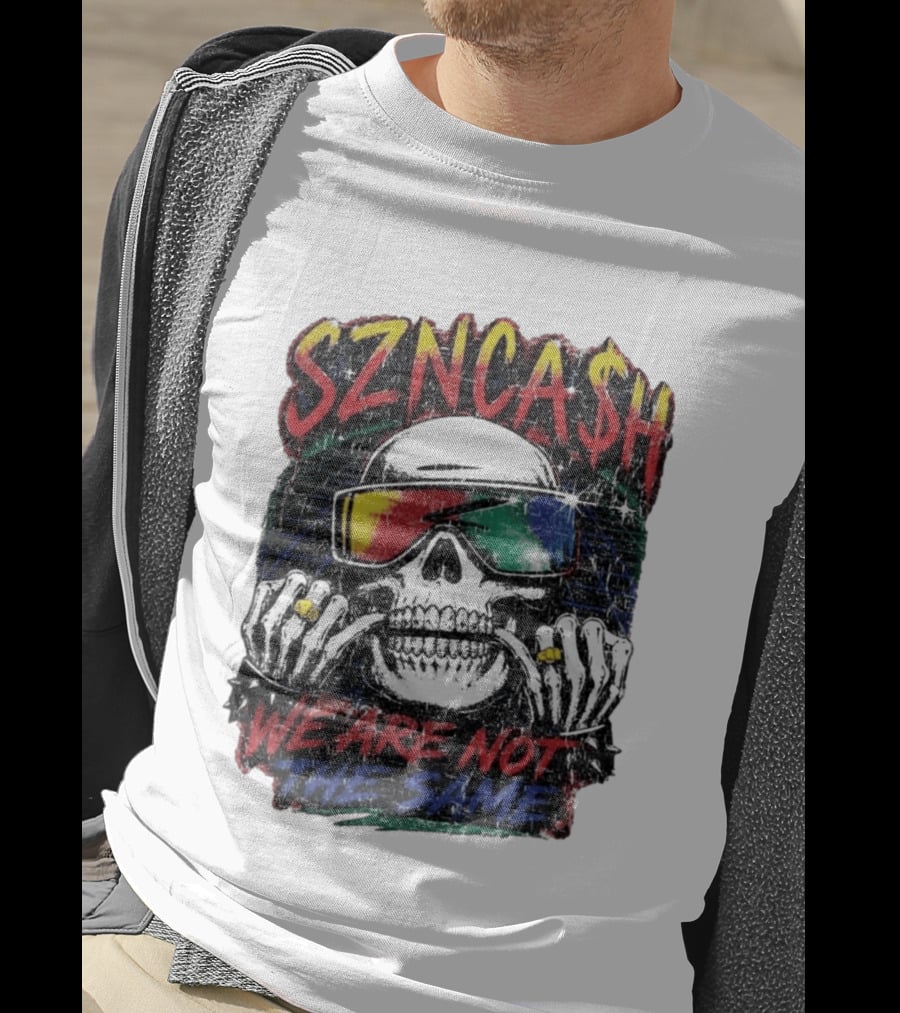 SZNCA$H We Are Not The Same Skull With Sunglasses T-Shirt