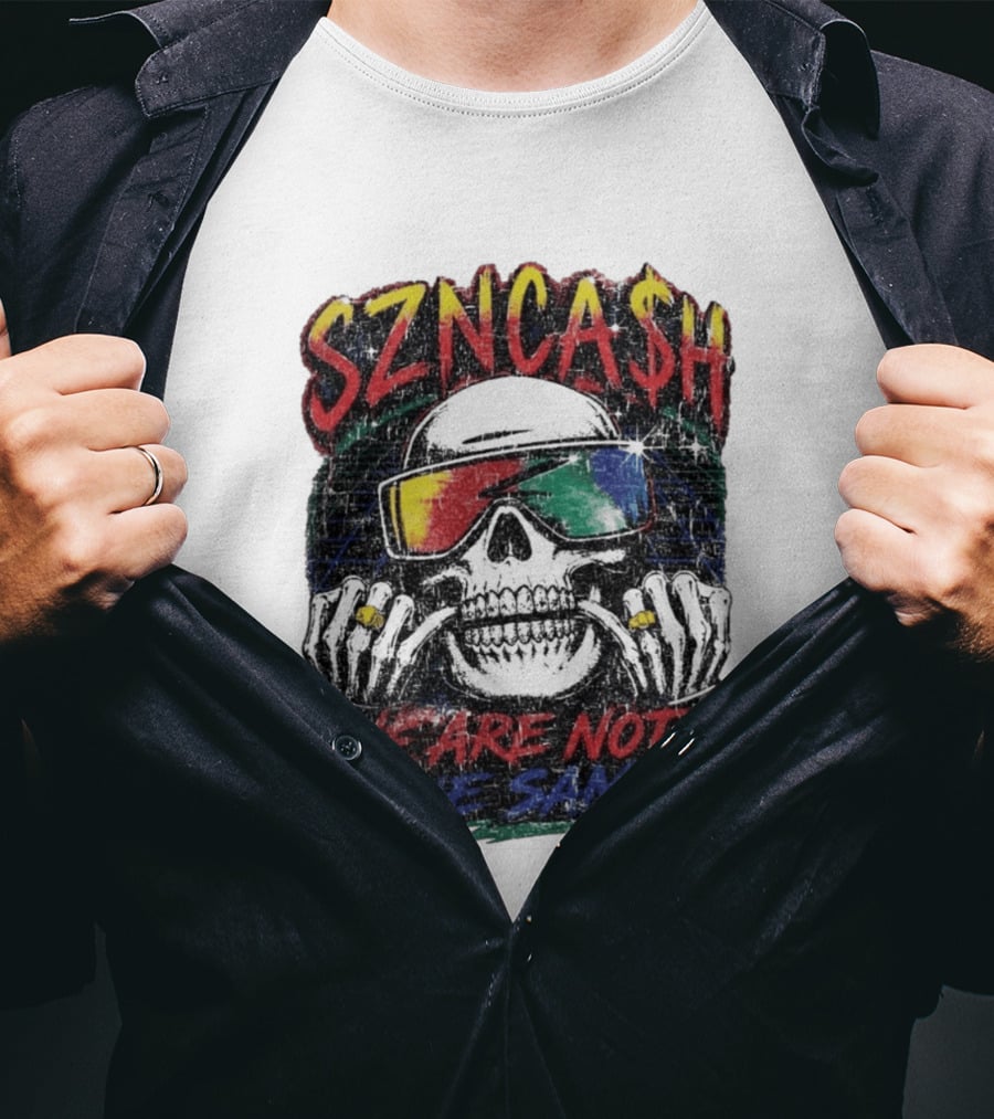 SZNCA$H We Are Not The Same Skull With Sunglasses T-Shirt