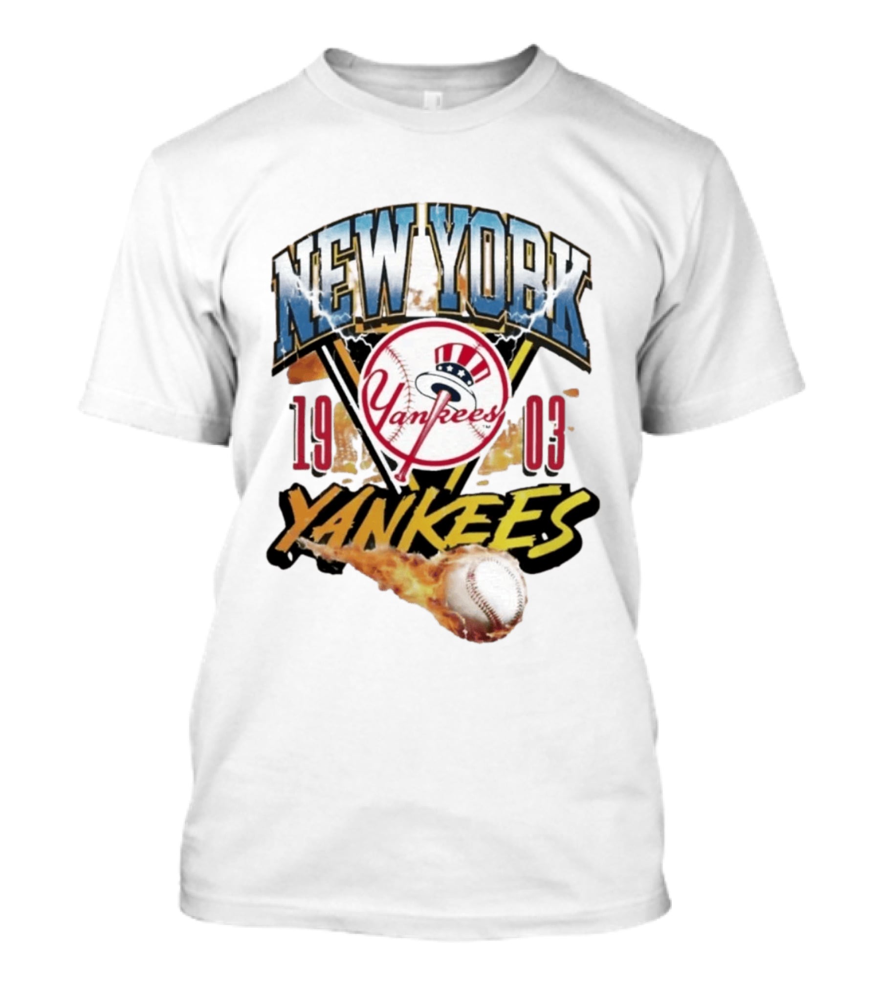 New York Yankees 1903 Fireball Baseball Yankees T-Shirt