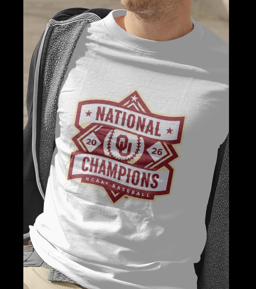 Oklahoma Sooners 2026 National Champions NCAA Baseball T-Shirt