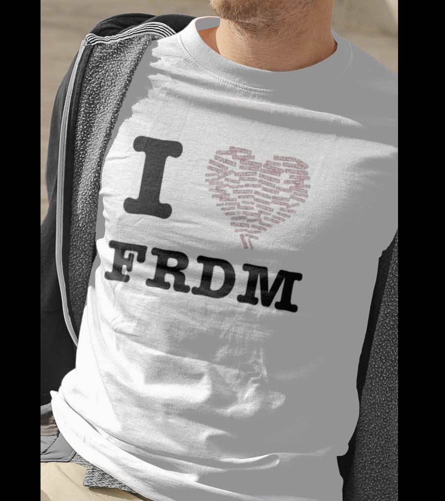 I Heart FRDM Supermade Clothing Heart T-Shirt