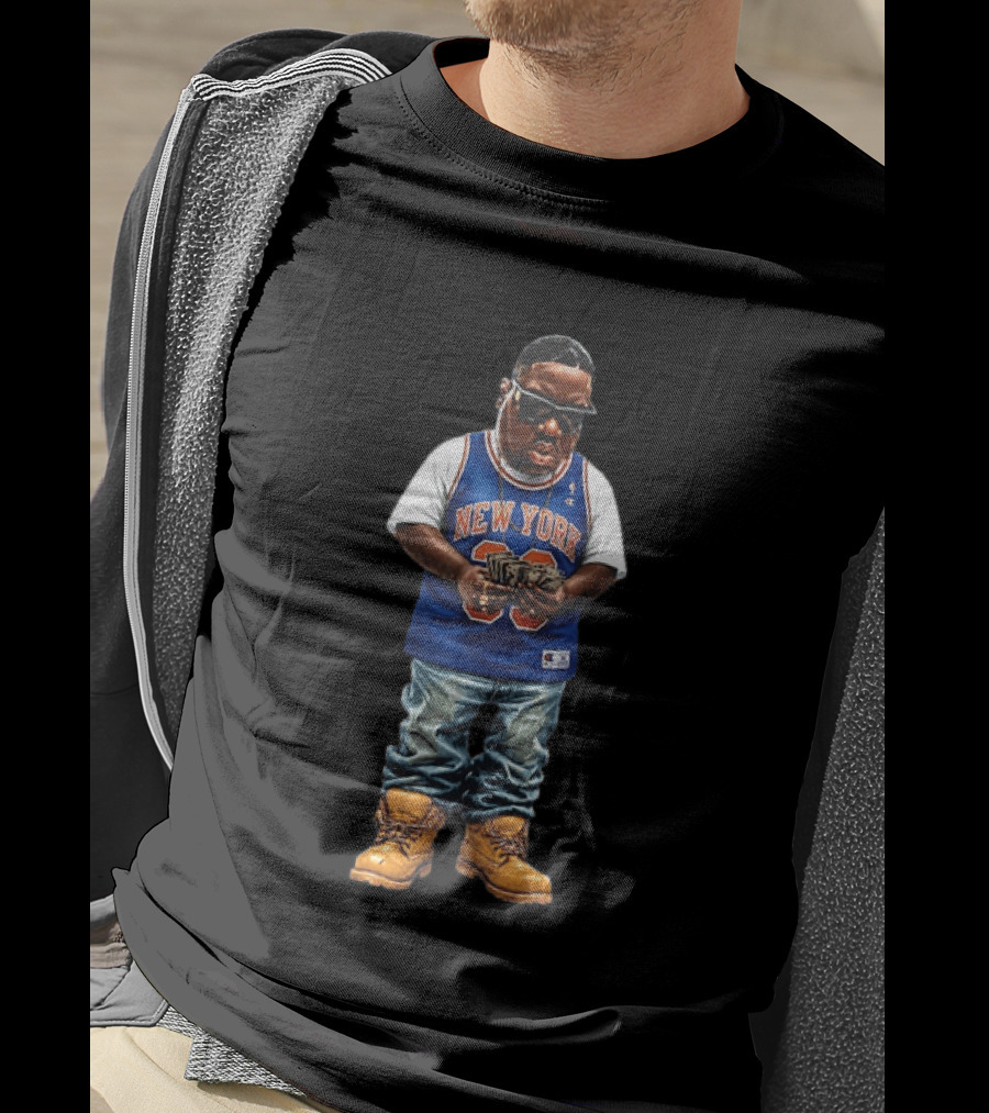 Biggie Notorious B.I.G. New York Knicks NBA Basketball Fashion T-Shirt