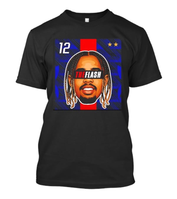 Bradley Barcola The Flash Big Head 12 France National Football Team Stars T-Shirt