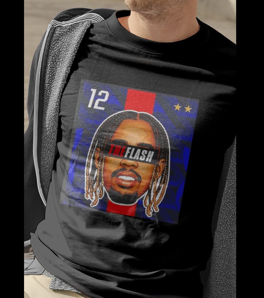 Bradley Barcola The Flash Big Head 12 France National Football Team Stars T-Shirt