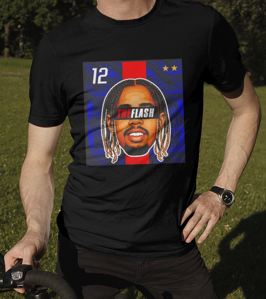 Bradley Barcola The Flash Big Head 12 France National Football Team Stars T-Shirt