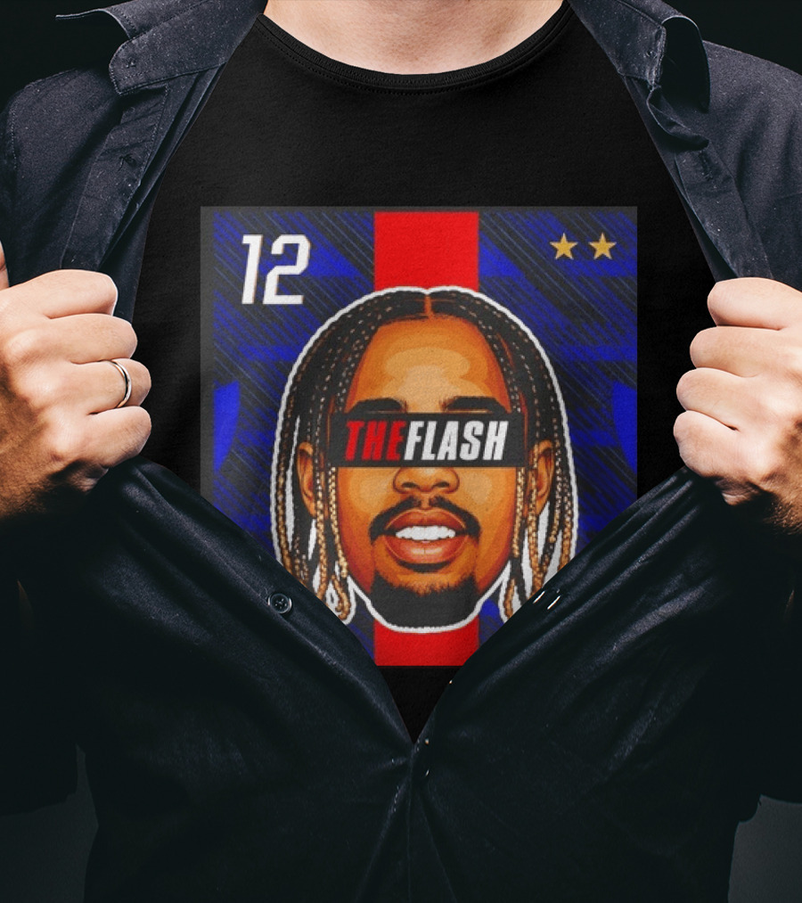 Bradley Barcola The Flash Big Head 12 France National Football Team Stars T-Shirt