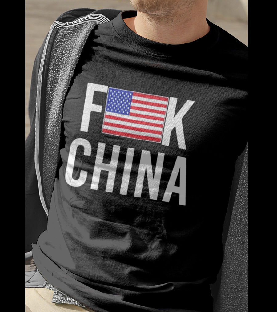 Fuck China USA Flag T-Shirt