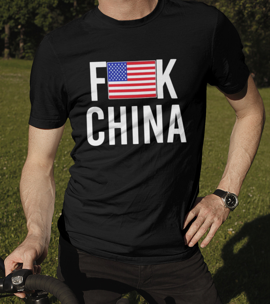 Fuck China USA Flag T-Shirt