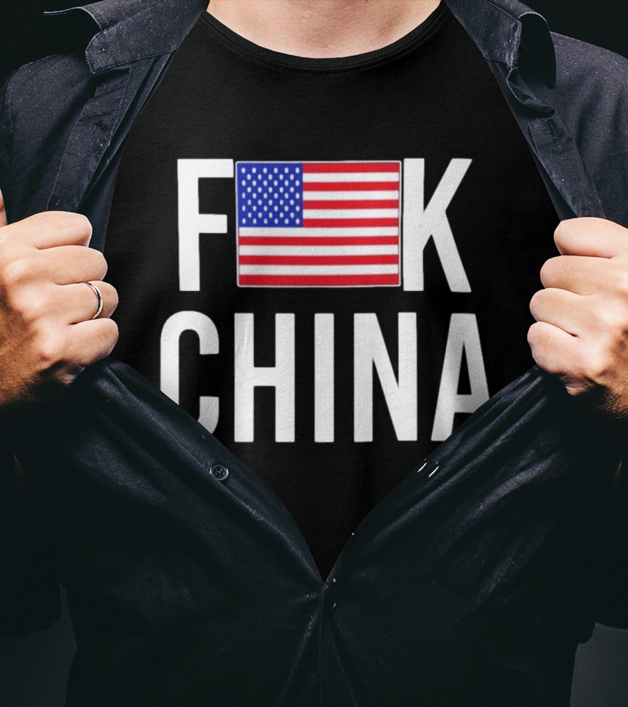 Fuck China USA Flag T-Shirt