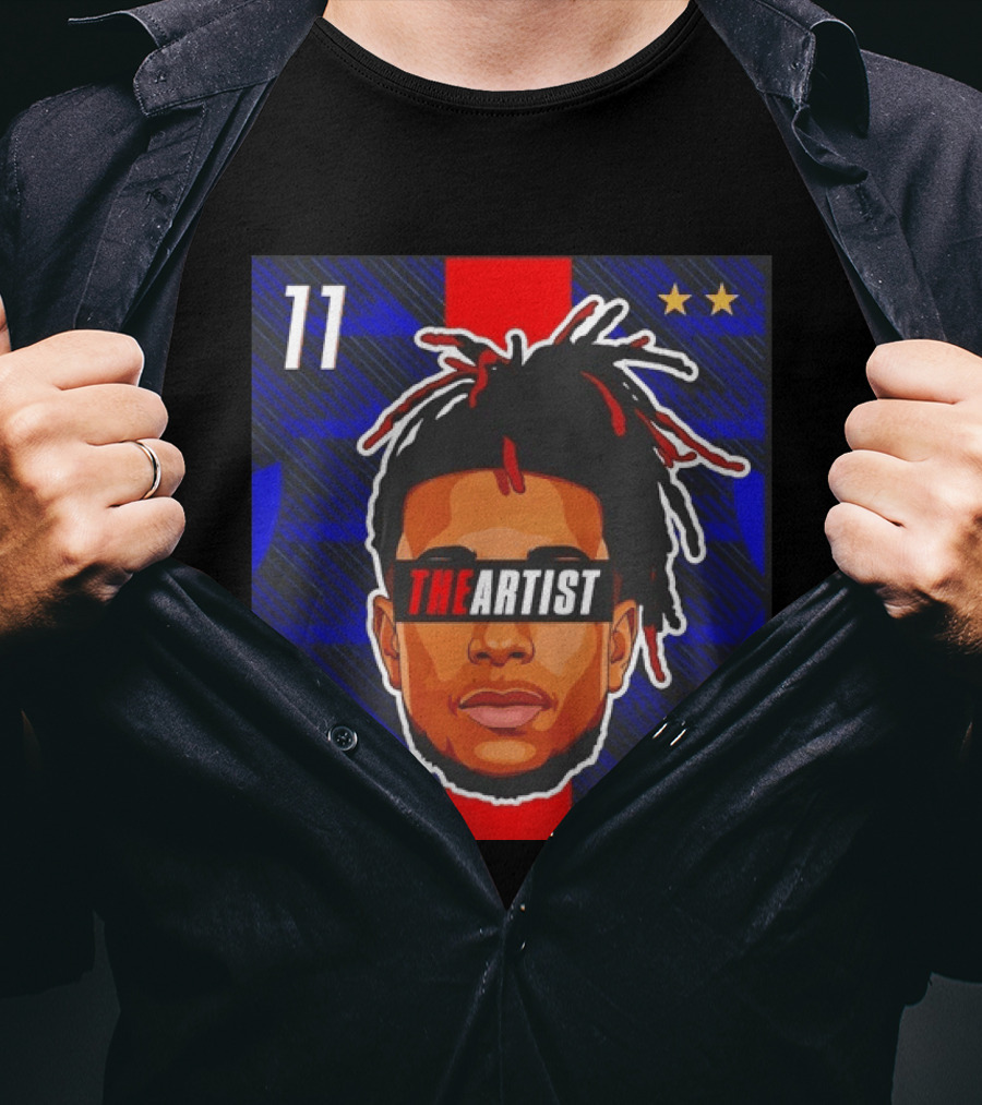 Michael Olise France National Football Team The Artist Big Head 11 Stars T-Shirt