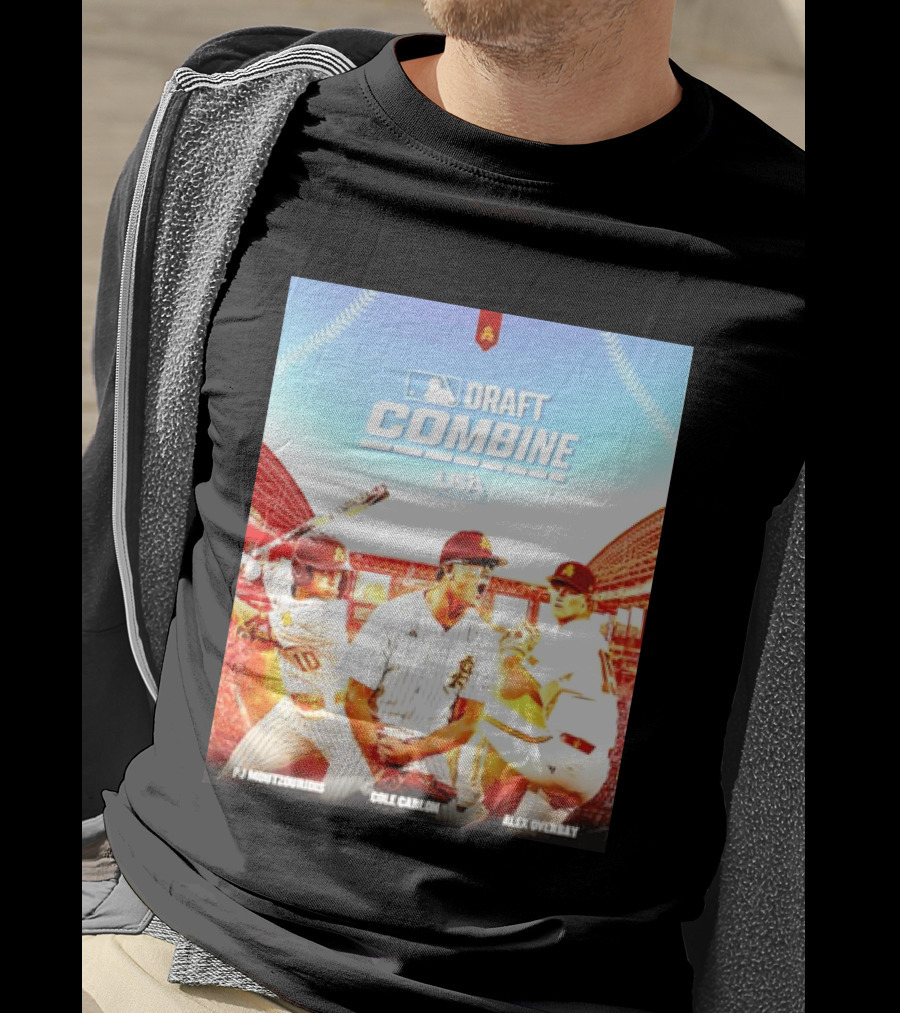 MLB Draft Combine Moutzouridis Carlon Overbay Arizona State Sun Devils Baseball T-Shirt