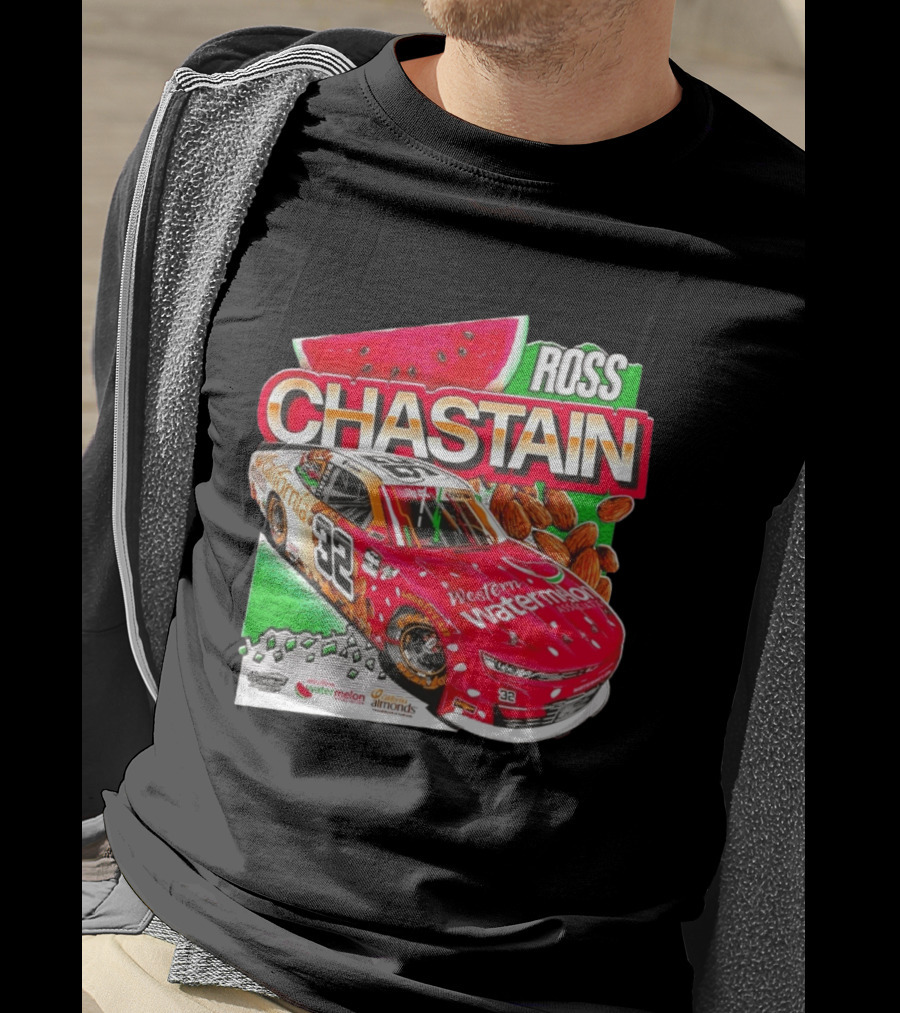 Ross Chastain 32 Western Watermelon California Almonds NASCAR Racing Car T-Shirt