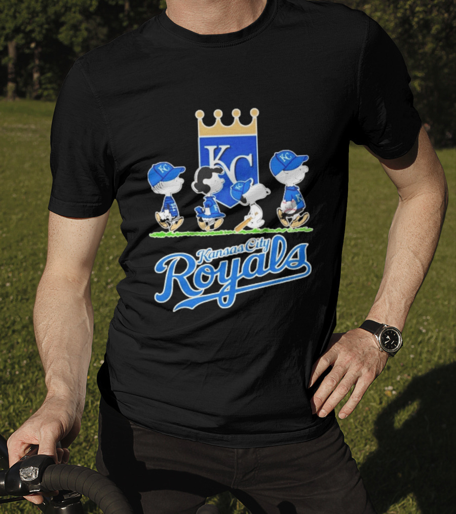 Kansas City Royals Peanuts Characters KC Classic Collaboration T-Shirt