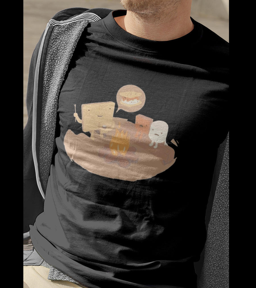 S'mores Characters Camping Fun Leo Dooley Lab Rats T-Shirt