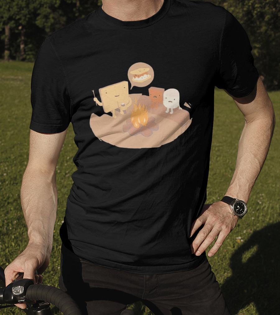 S'mores Characters Camping Fun Leo Dooley Lab Rats T-Shirt