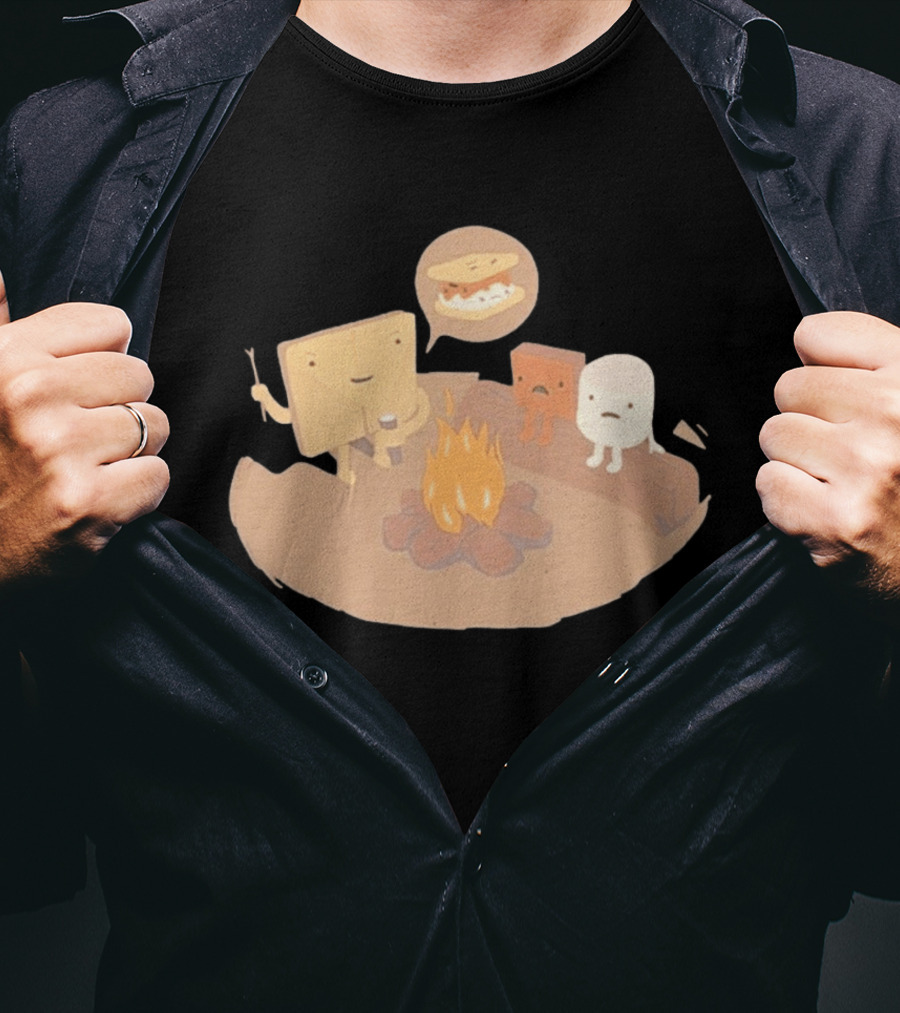 S'mores Characters Camping Fun Leo Dooley Lab Rats T-Shirt