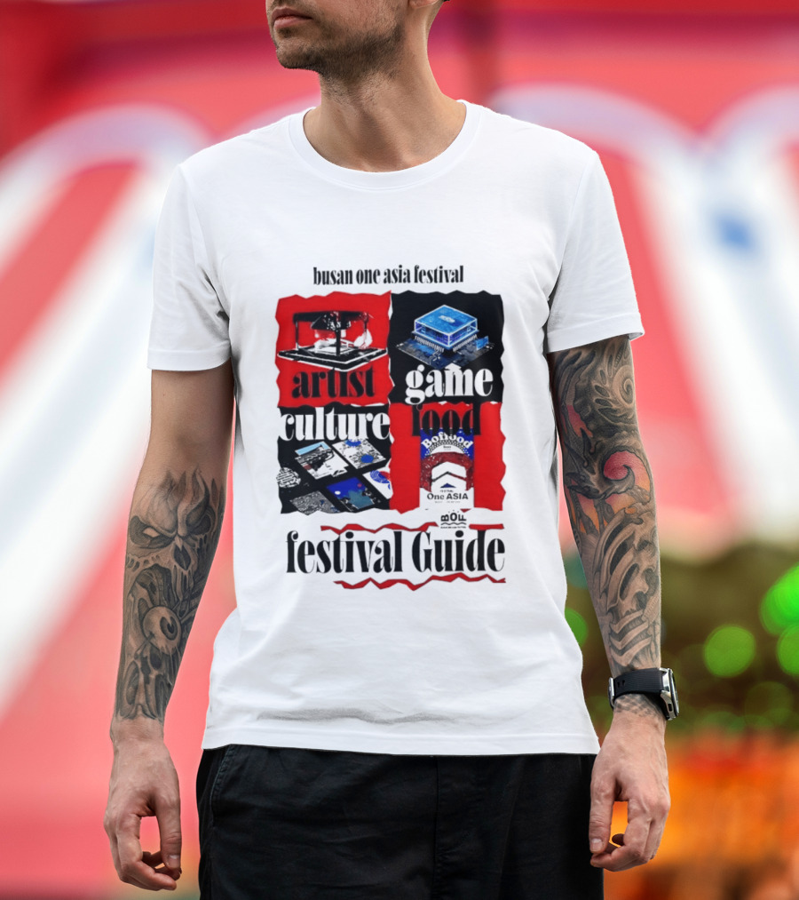 Busan One Asia Festival Artist Game Food Culture Festival Guide T-Shirt