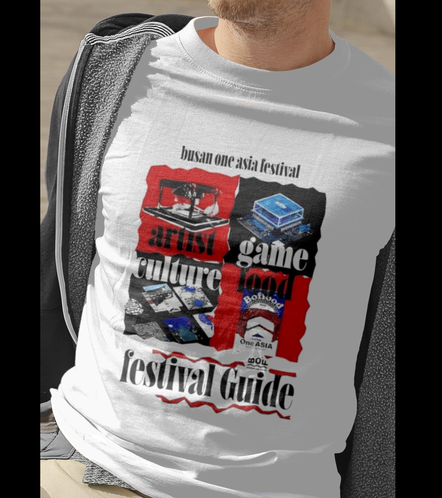 Busan One Asia Festival Artist Game Food Culture Festival Guide T-Shirt