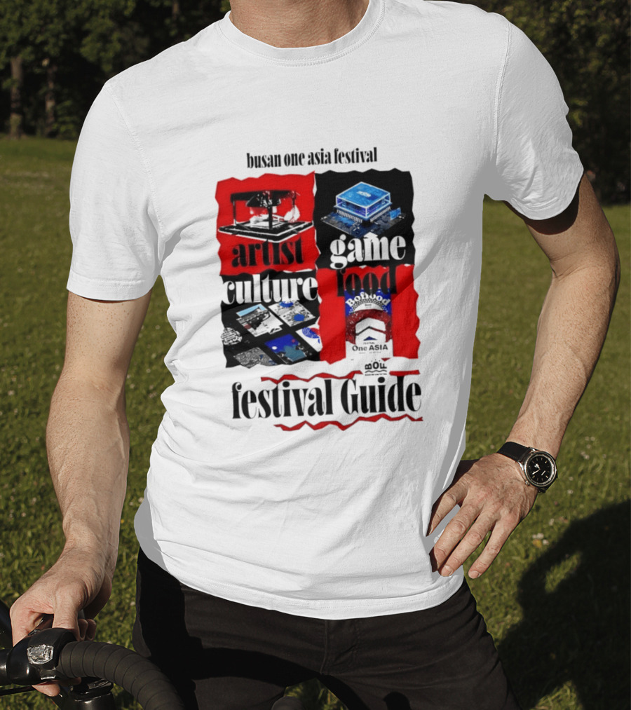 Busan One Asia Festival Artist Game Food Culture Festival Guide T-Shirt