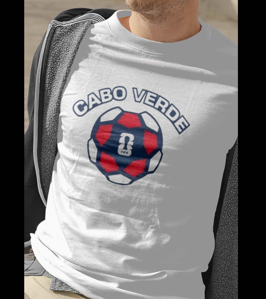 Cabo Verde 2026 Soccer Ball Emblem With Sports T-Shirt