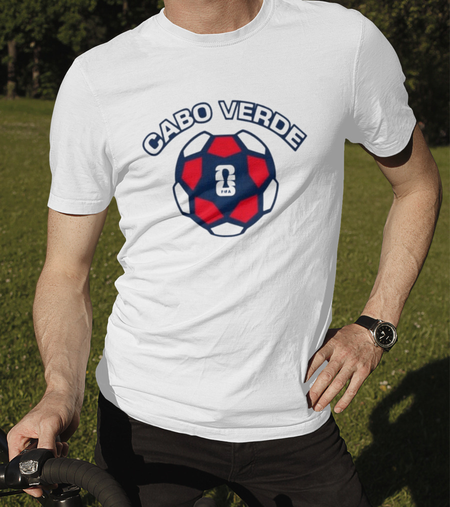 Cabo Verde 2026 Soccer Ball Emblem With Sports T-Shirt
