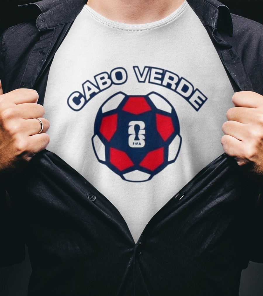 Cabo Verde 2026 Soccer Ball Emblem With Sports T-Shirt