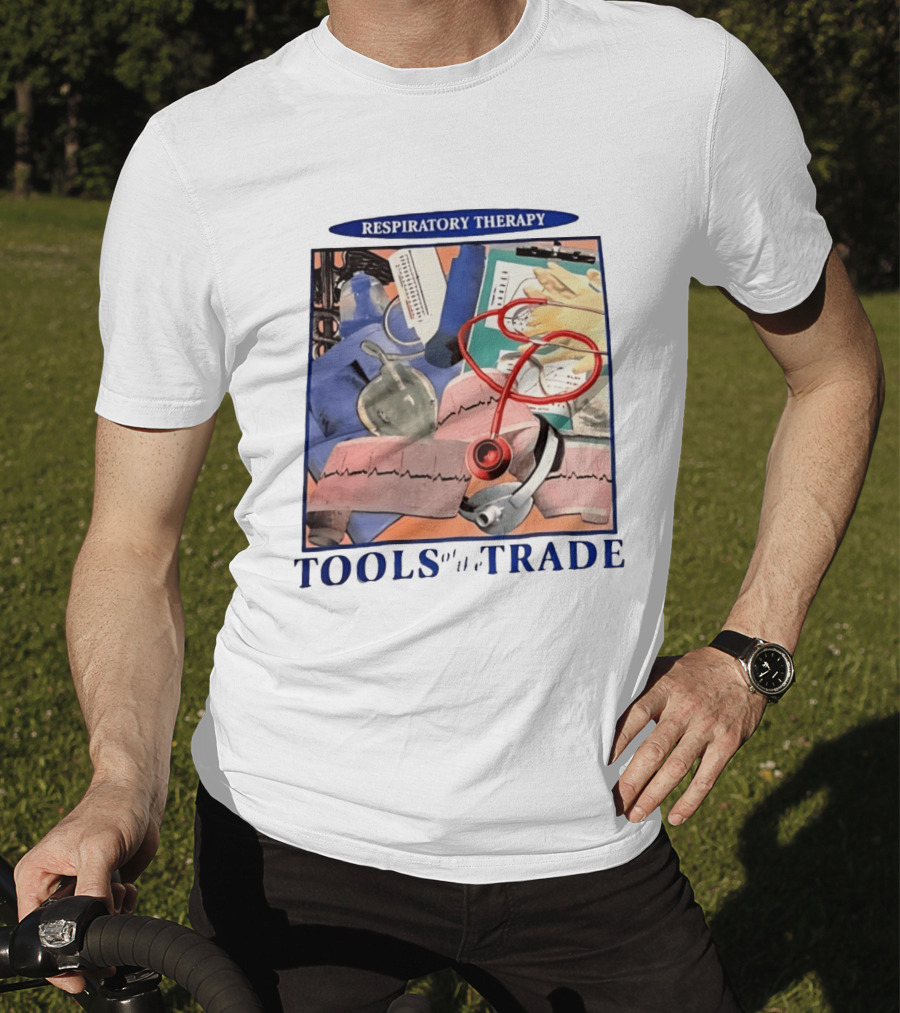 Respiratory Therapy Tools Stethoscope And Medical Instruments T-Shirt