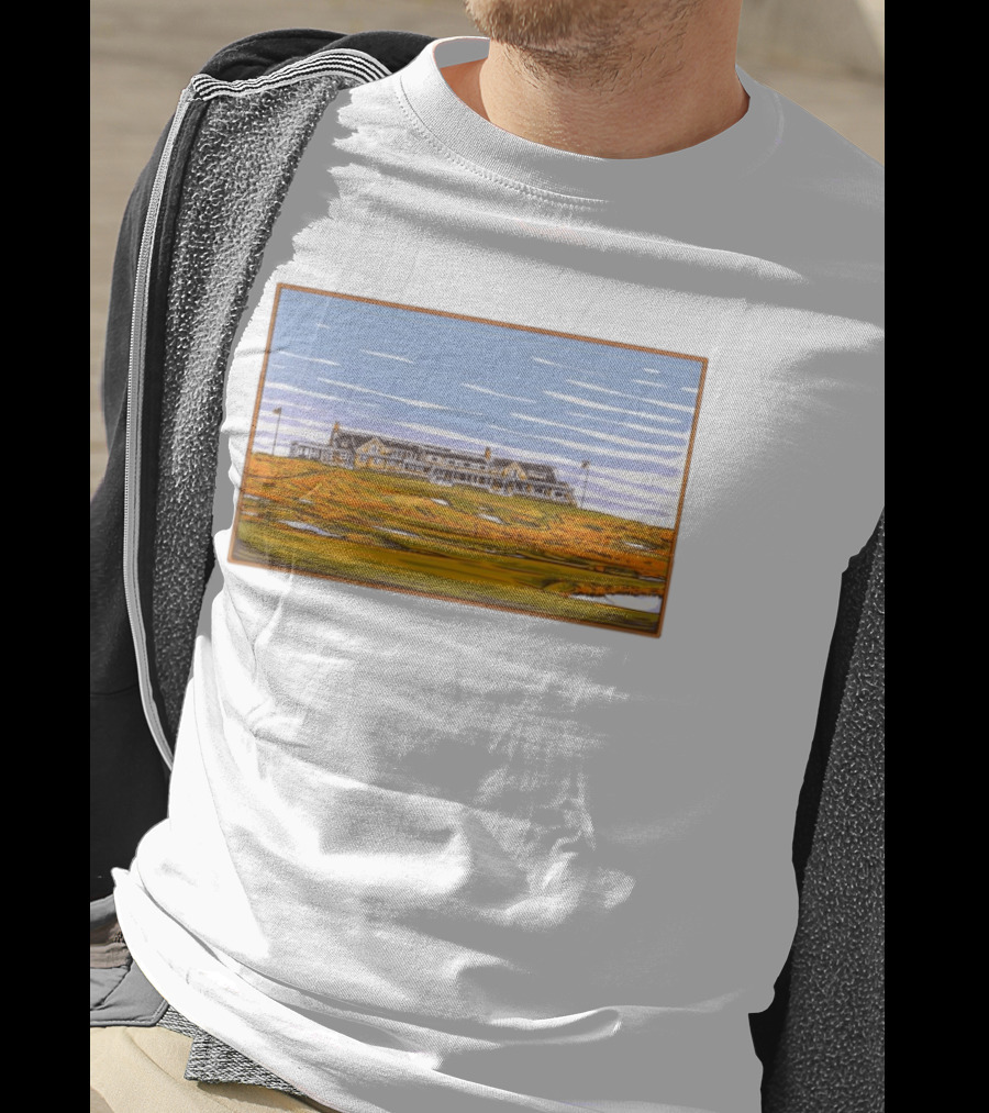 Shinnecock Hills Golf Club Clubhouse Course Landscape View Southampton New York T-Shirt