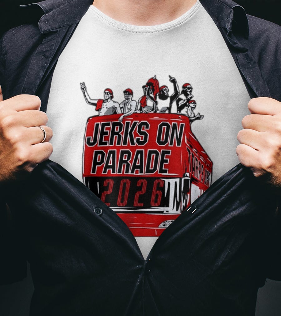 Jerks On Parade 2026 Carolina Hurricanes NHL Bus Fan Celebration T-Shirt