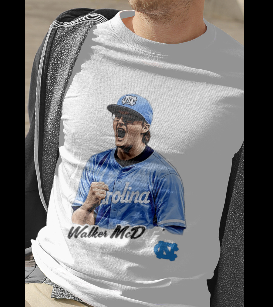 Walker McD North Carolina Tar Heels Baseball Carolina Blue Team Spirit T-Shirt