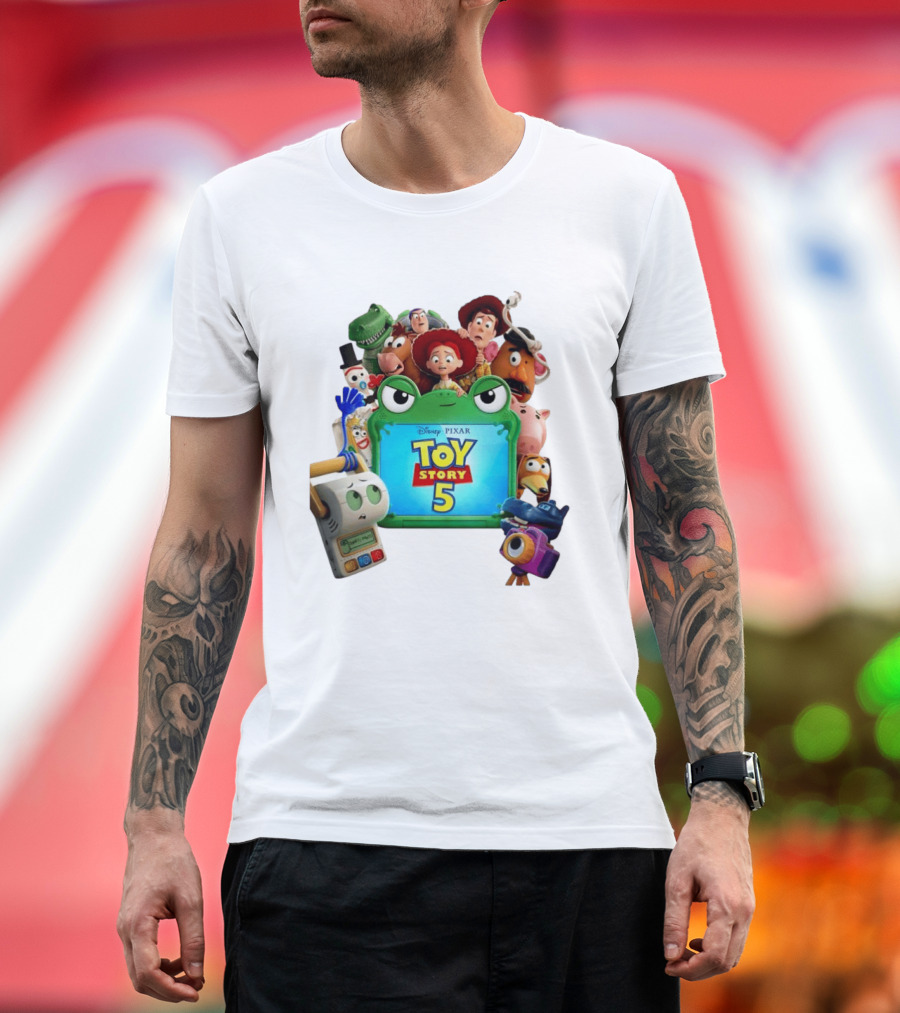 Woody Buzz Lightyear And Friends Toy Story 5 Disney Pixar Characters T-Shirt