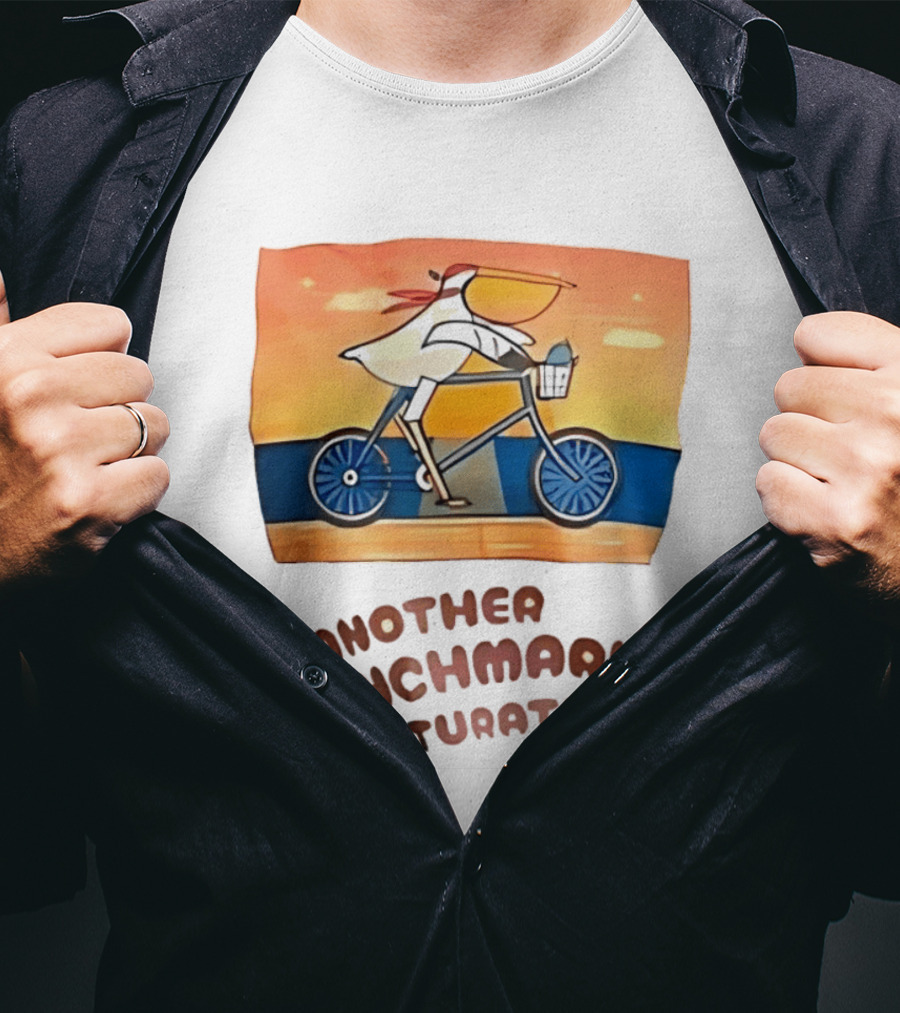 Another Benchmark Saturated Pelican On Bicycle T-Shirt