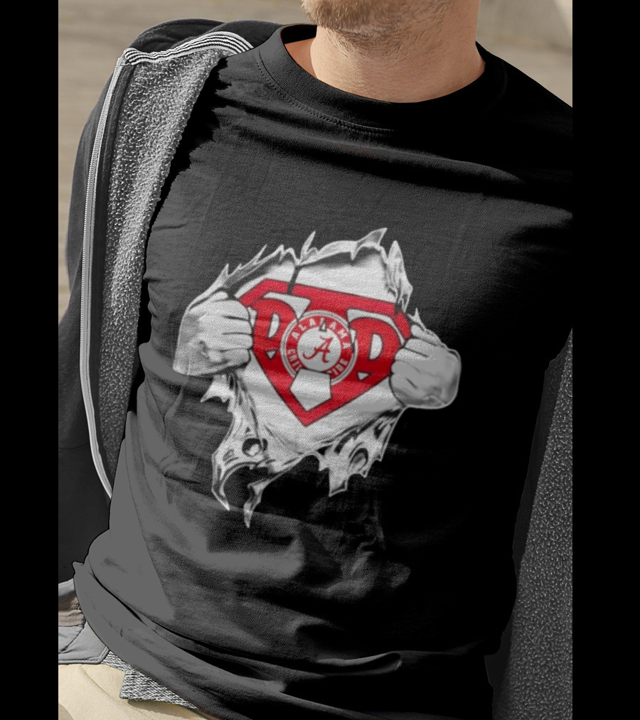 Alabama Crimson Tide Super Dad Father's Day NCAA T-Shirt