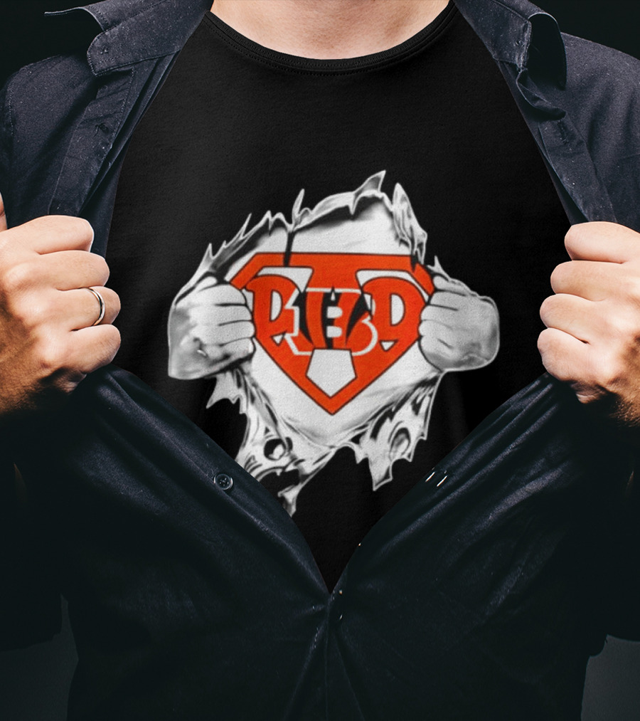 Cincinnati Reds Baseball MLB Super Dad Father's Day Hero Fan T-Shirt
