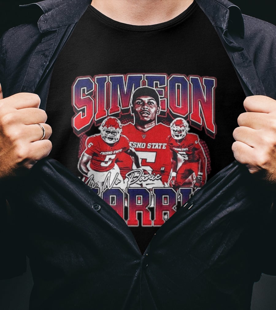 Simeon Harris Fresno State Bulldogs Mr No Panic Football Player Recognition T-Shirt