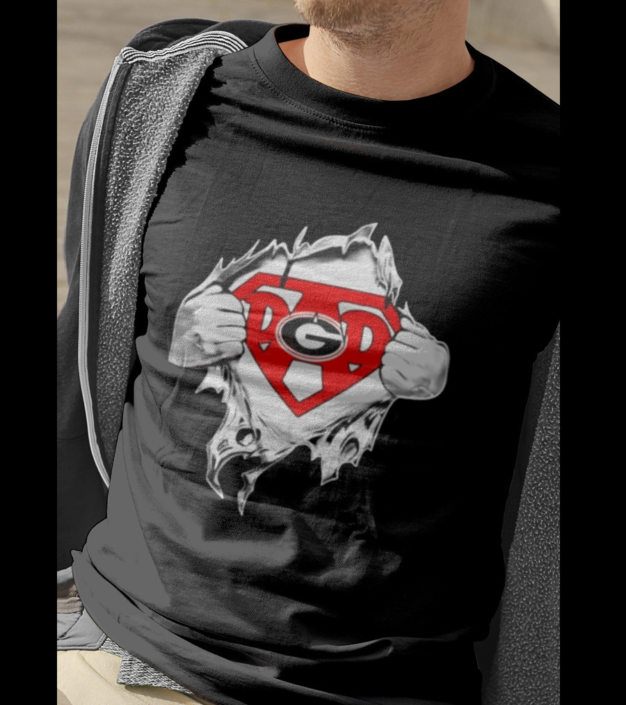 Georgia Bulldogs NCAA Super Dad Happy Father's Day Hero T-Shirt