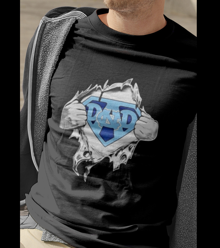 North Carolina Tar Heels NCAA Super Dad Happy Father's Day T-Shirt