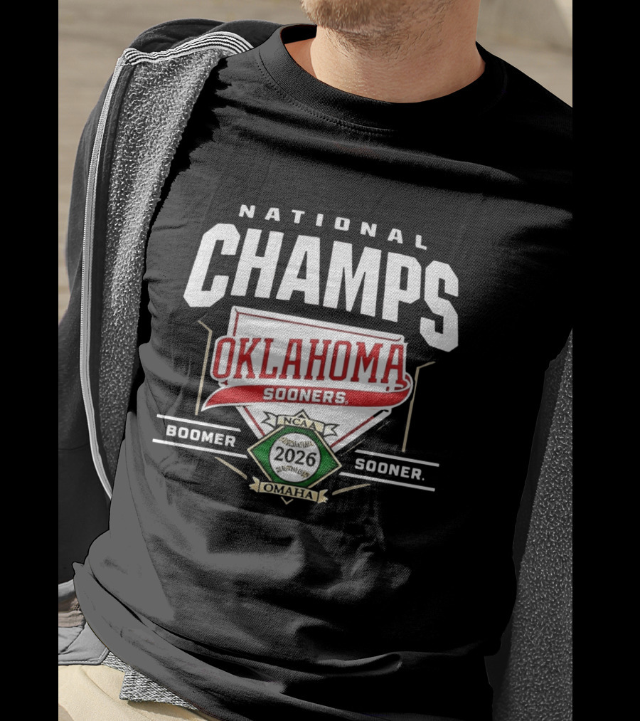 Oklahoma Sooners NCAA National Champs 2026 Omaha Boomer Sooner T-Shirt