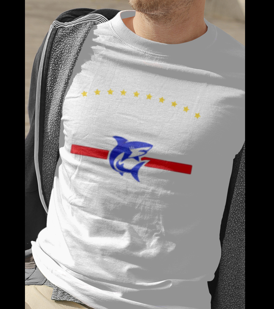 Cabo Verde Shark Stars Blue T-Shirt