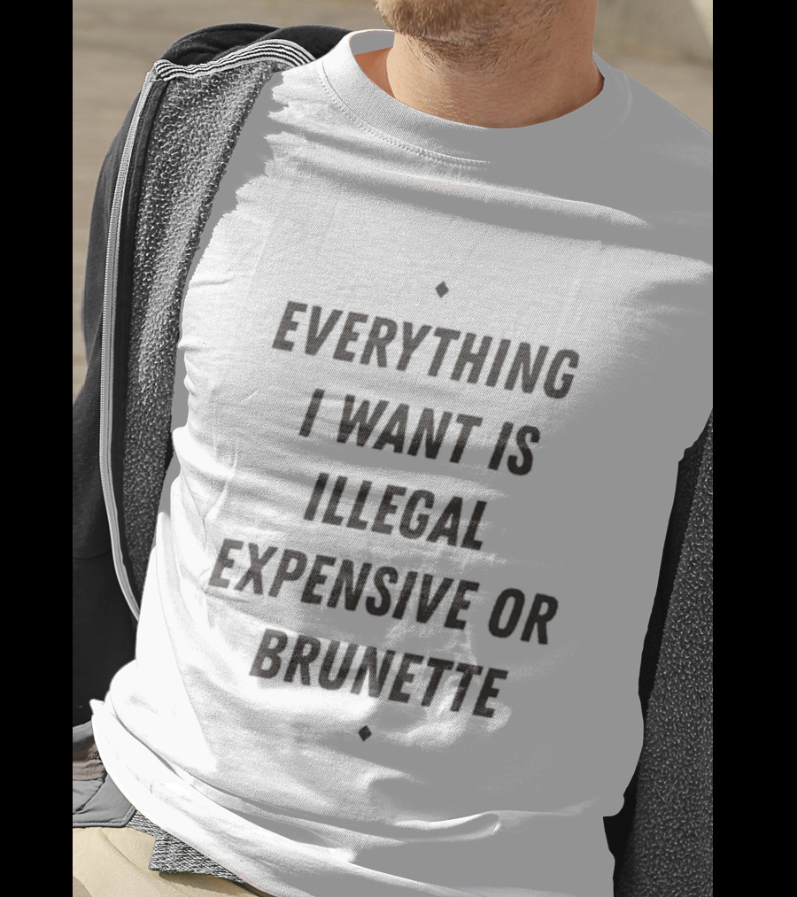 Everything I Want Is Illegal Expensive Or Brunette T-Shirt