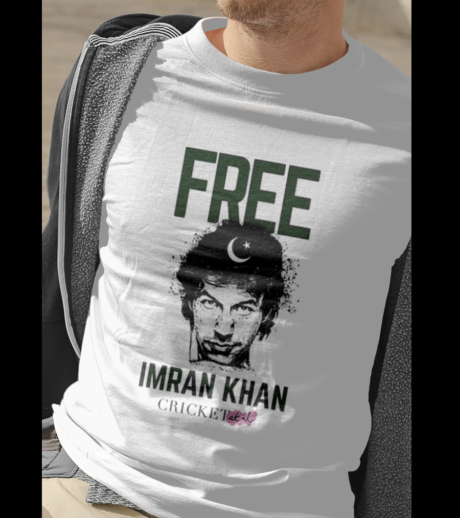 Free Imran Khan Cricket Protest Moon T-Shirt