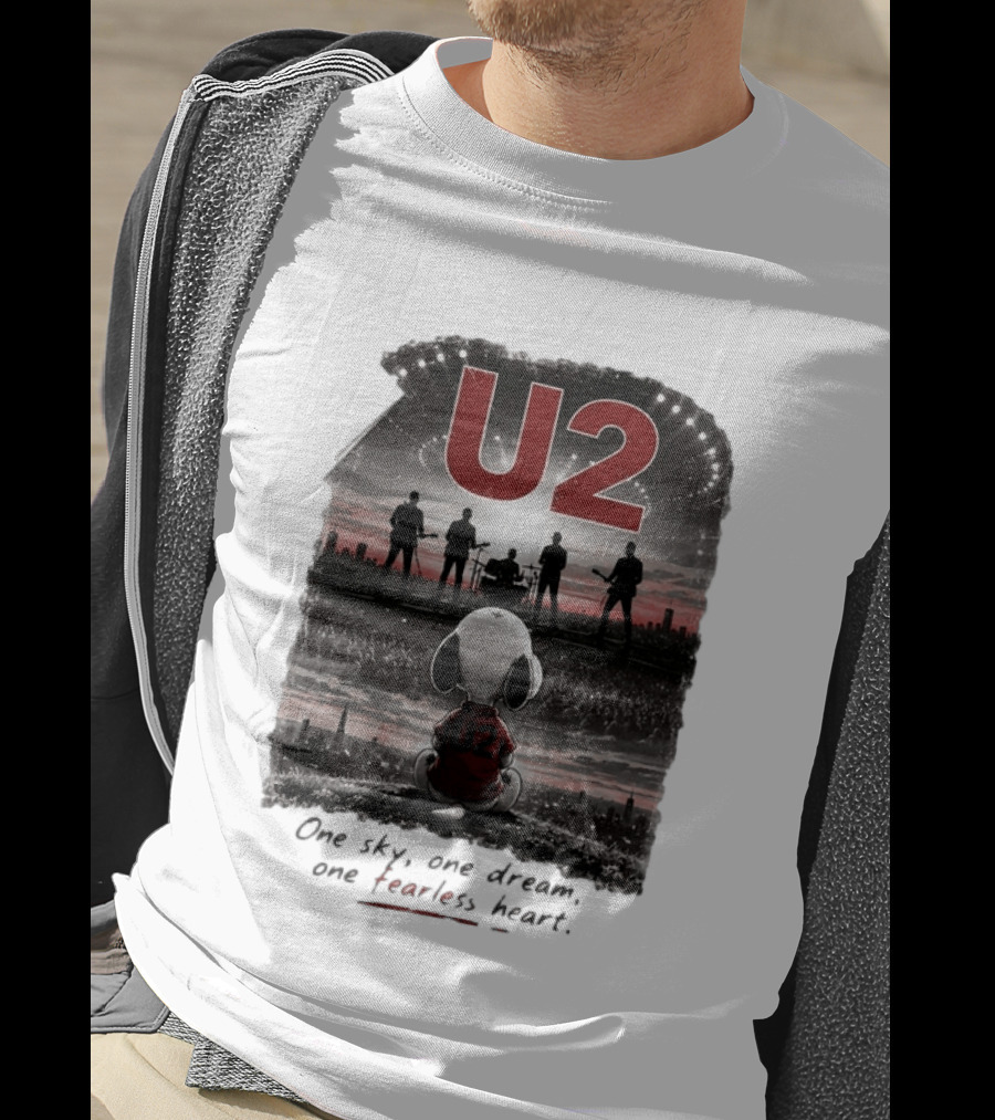 U2 Snoopy One Sky One Dream One Fearless Heart T-Shirt