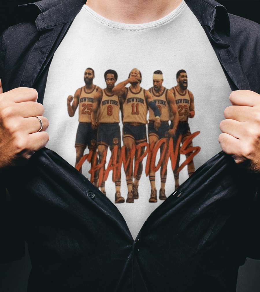 New York Knicks Champions Jalen Brunson Karl Anthony Towns Madison Square Garden NBA Basketball T-Shirt