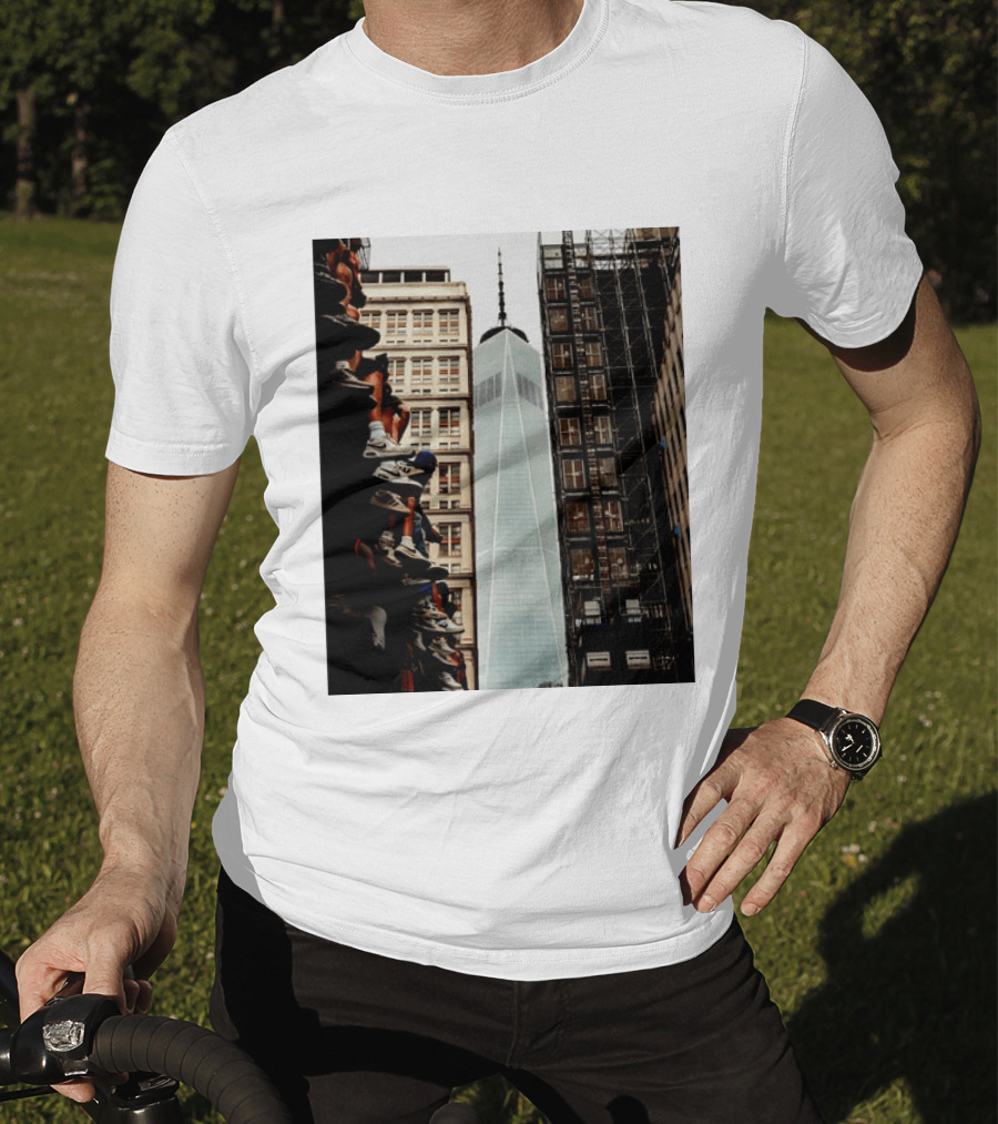 Jalen Brunson New York Knicks One World Trade Center Basketball Sneakers T-Shirt