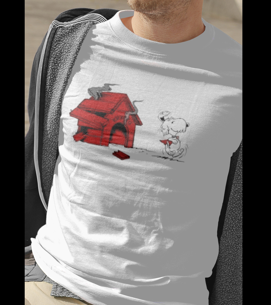 Krypto The Superdog Peanuts Snoopy Comic Book House Destruction Scene T-Shirt