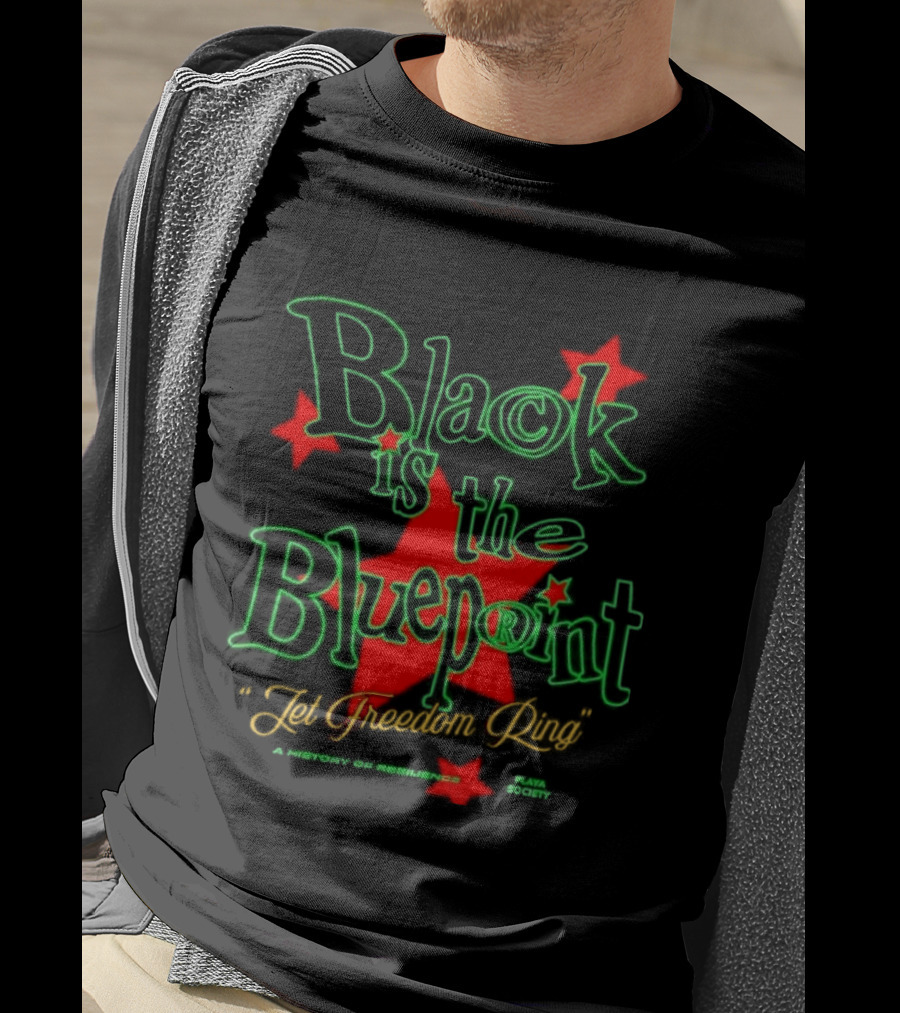 Black Is The Blueprint Let Freedom Ring Red Stars T-Shirt