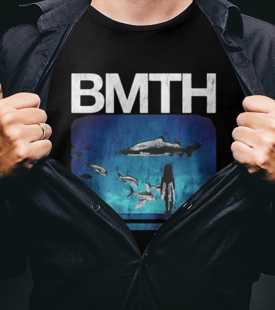 BMTH Bring Me The Horizon Ocean Scene With Sharks T-Shirt